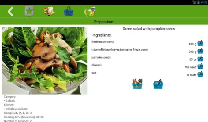 Mushroom recipes android App screenshot 0