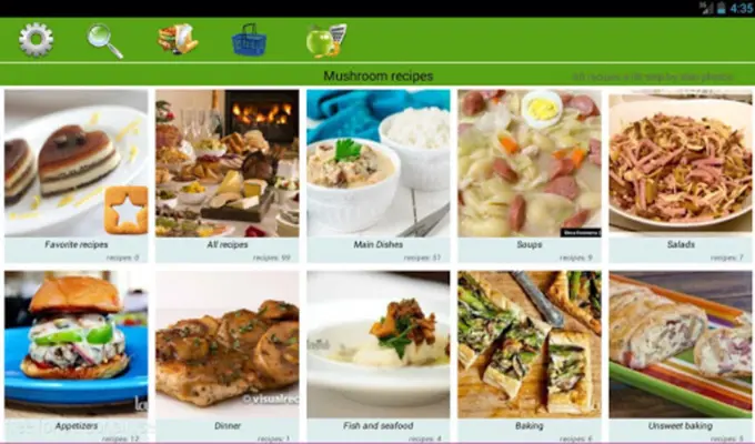 Mushroom recipes android App screenshot 1